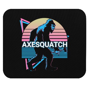 Discover Funny Axe Throwing Bigfoot Sasquatch Ax Thrower Mouse Pads