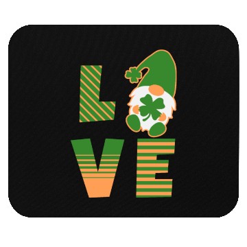 Discover Gnome St Patricks Day Woman Love, Lucky Clover Mouse Pads