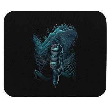 Discover AV Technician Sound Waves Microphone Audio Music Mouse Pads