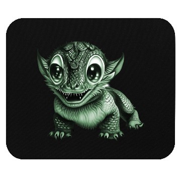 Discover baby dragon green Mouse Pads