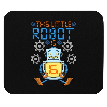 Discover Robot Birthday Outfit Boy 6th Robot Birthday Party Mouse Pads