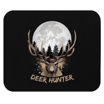 Discover Deer Hunter Rack Hunter Full Moon Buck Hunting Mouse Pads
