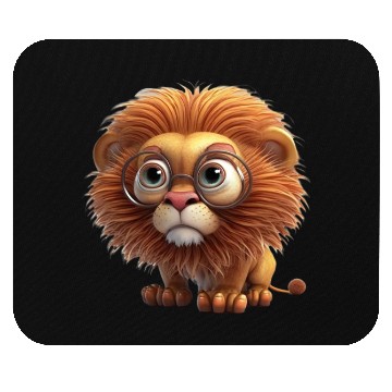 Discover Cute little lion comic character Mouse Pads