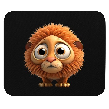 Discover Cute little lion comic character Mouse Pads