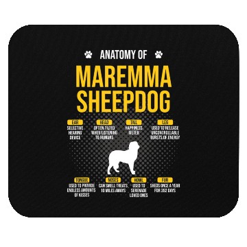 Discover Anatomy Of Maremma Sheepdog Funny Dog Lover Gift Mouse Pads