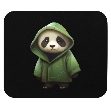 Discover The panda in the green Mouse Pads