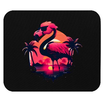 Discover Retro Sunset Pink Flamingo Summer Design Flamingo Mouse Pads