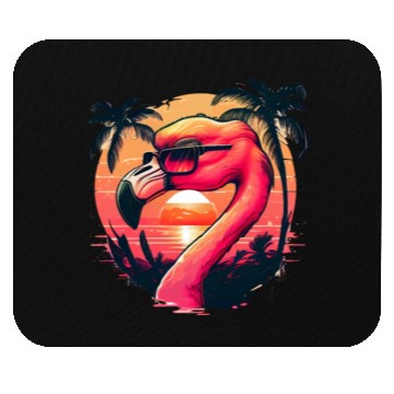 Discover Retro Sunset Pink Flamingo Summer Design Flamingo Mouse Pads