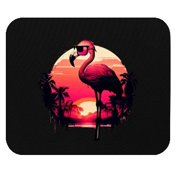 Discover Retro Sunset Pink Flamingo Summer Design Flamingo Mouse Pads