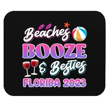 Discover Beach Booze Besties Florida Vacation Spring Break Mouse Pads
