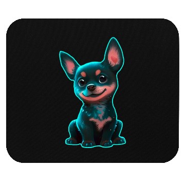 Discover Australian Kelpie puppy neon Mouse Pads