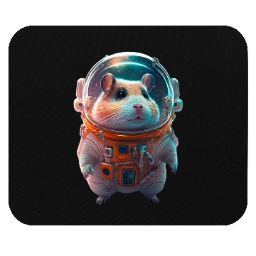 Discover Hamster astronaut spacesuit Mouse Pads