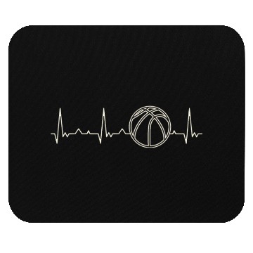 Discover Basketball. Heart. Love. EKG. Pulse. Beat. Mouse Pads