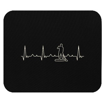 Discover Paddle Board Guy. Heart. Love. EKG. Pulse. Beat. Mouse Pads