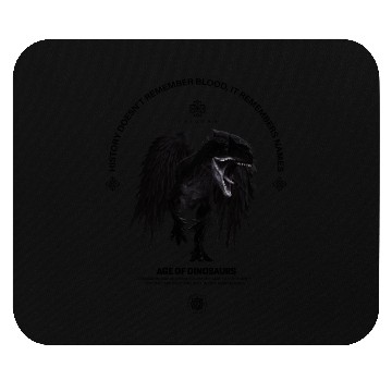 Discover Black dinosaur wings Mouse Pads