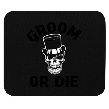 Discover Gothic Wedding Groom Or Die Skull Top Hat Design Mouse Pads