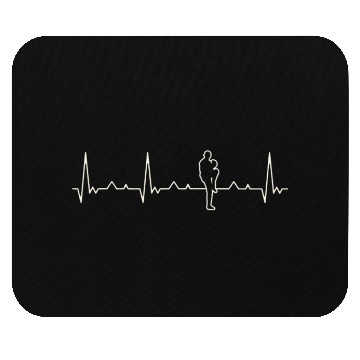 Discover Baseball Pitcher Throw Player. Heart. Love. EKG. Mouse Pads