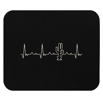 Discover Cactus. Heart. Love. EKG. Pulse. Beat. Mouse Pads