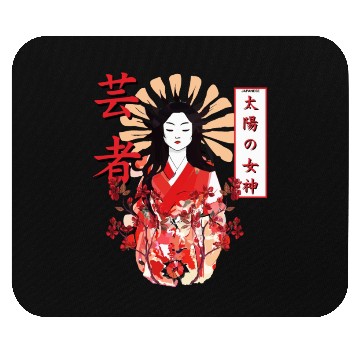 Discover Amaterasu Omikami Cherry Blossom Sun Goddess Mouse Pads