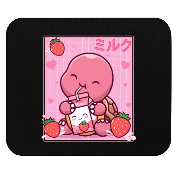 Discover Kawaii Turtle Lover Strawberry Milk Shake Otaku Mouse Pads