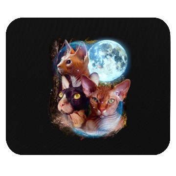 Discover 3 Moon Sphynx cats Animal Lovers Cute Kitty Cool Mouse Pads
