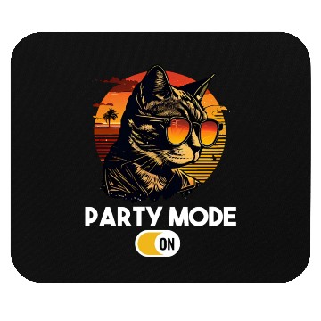 Discover Retro Cat Vintage Sunset 80s 90s Sunglasses Mouse Pads