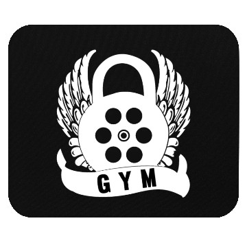 Discover Free gym typography Mouse Pads design