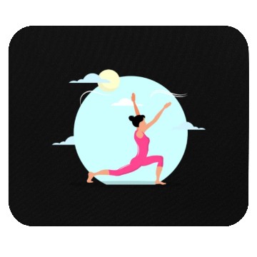 Discover Yoga Exercise Training Sport Pose Mouse Pads