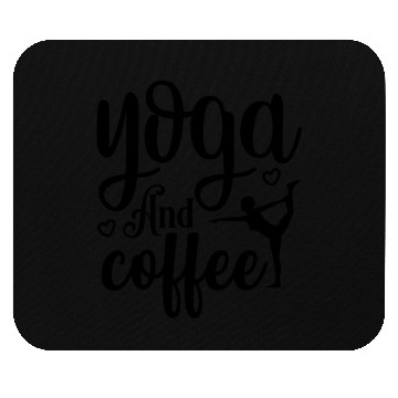 Discover yoga and coffee Mouse Pads