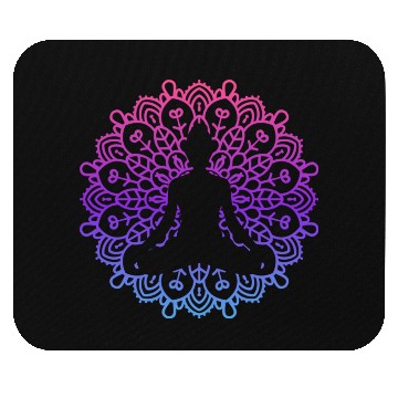 Discover Yoga Meditation Mandala Vector Mouse Pads