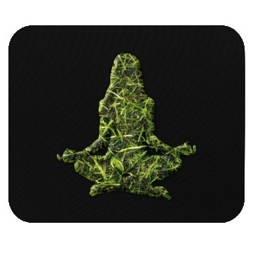 Discover Yoga Meditation Grass Green Mouse Pads