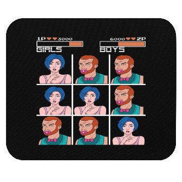 Discover Tic Tac Toe Girls vs. Boys Mouse Pads