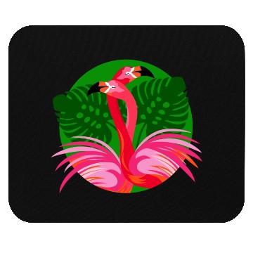 Discover Flamingo Birds Love Hug Mouse Pads