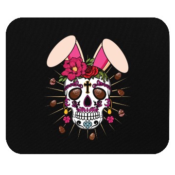 Discover Happy Easter Sunday Bunny El Dia De Los Muertos Mouse Pads
