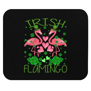 Discover Irish Flamingo St Patrick's Day Mouse Pads