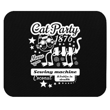 Discover Cat Party Mouse Pads