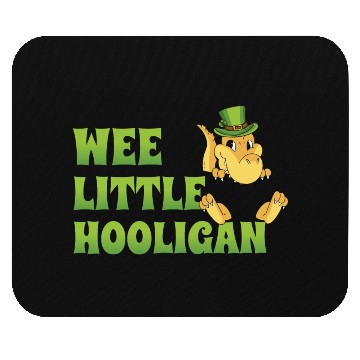 Discover Wee Little Hooligan t-rex Dinosaur St Patrick Day Mouse Pads