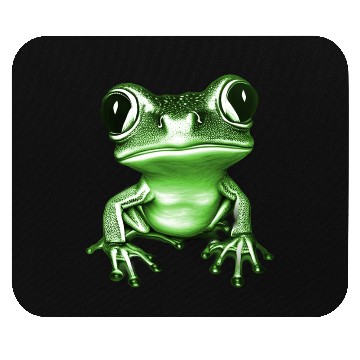Discover cute tree frog green Mouse Pads