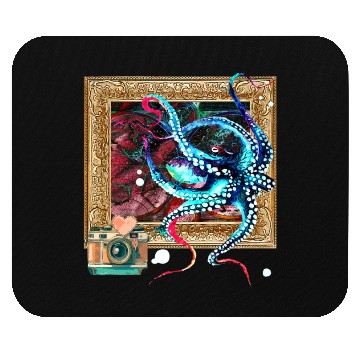 Discover An Octopus, A Camera, And A Dark Map Mouse Pads