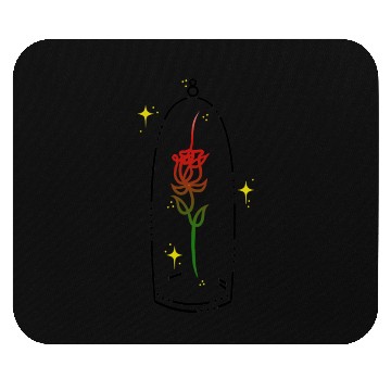 Discover beauty black case colored flower Mouse Pads