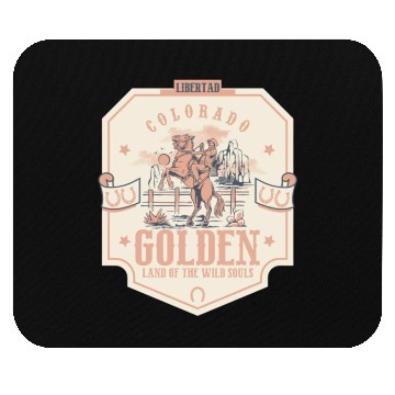 Discover golden Colorado wild west town Mouse Pads