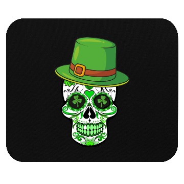 Discover Sugar Skull Saint Patricks Day of the Dead Mouse Pads