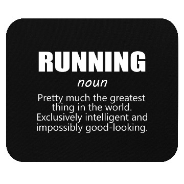 Discover Running Funny Definition Funny 5k Marathon Runner Mouse Pads