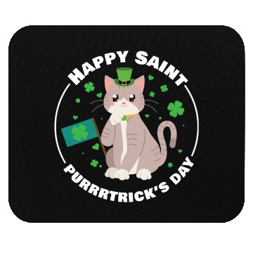 Discover Cat Happy St Purrrtricks Day Ireland Mouse Pads