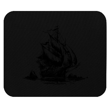 Discover Sailing Ship With Sails For Sailors And Captains Mouse Pads