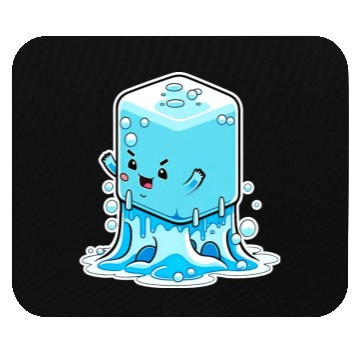 Discover Cute happy kawaii melting ice Mouse Pads