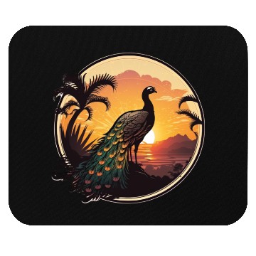 Discover Peacock Sunrise: A Relaxing Journey into Serenity Mouse Pads