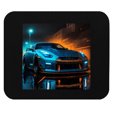 Discover neon blue car design Mouse Pads