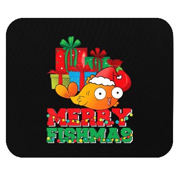 Discover Merry Fishmas Christmas Fish Lover Fisherman Ugly Mouse Pads
