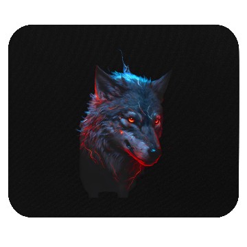 Discover dark ferocious wolf Mouse Pads